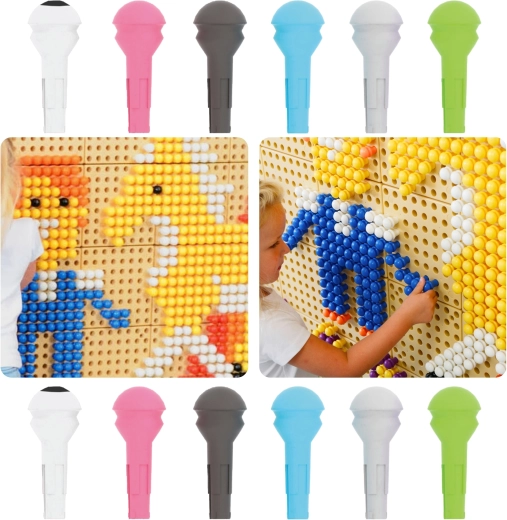 Pione Masterkidz colorate pentru plăci STEM de activități – 512 buc.