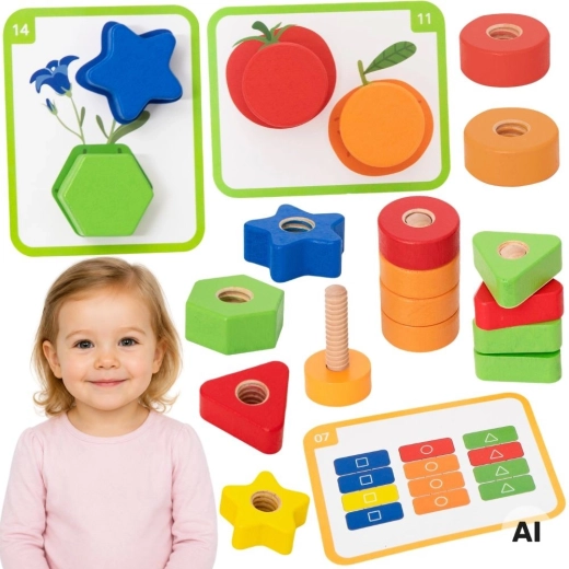 VIGA set educațional de șuruburi și piulițe, 30 de piese