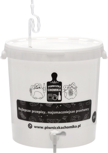Vas de fermentare 30 l cu capac, robinet, dop de fermentare și garnitură