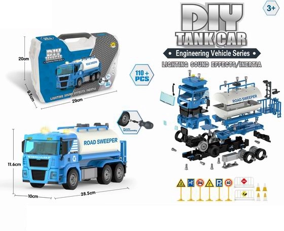 Cisternă asamblabilă – set de construcție cu 110 piese, cu lumină și sunet