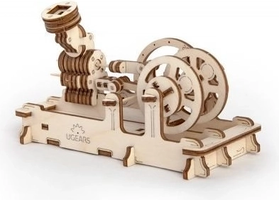 Puzzle 3D din lemn UGEARS Motor cu aer – model mecanic