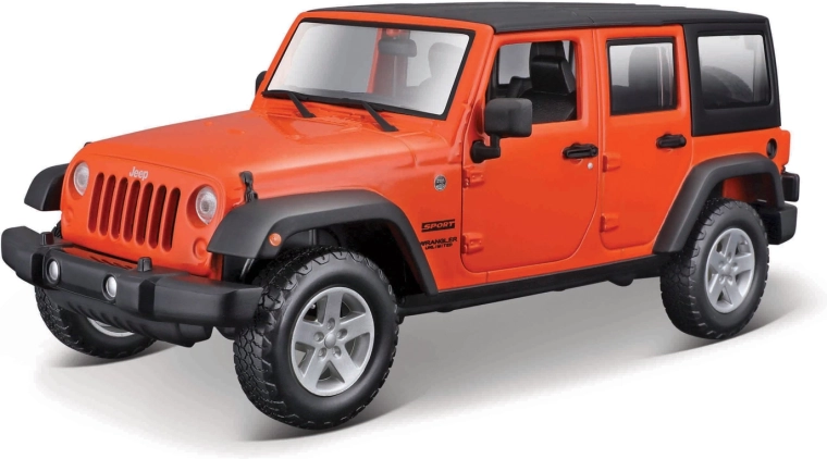 Maisto Jeep Wrangler Unlimited 2015 metalic portocaliu 1:24