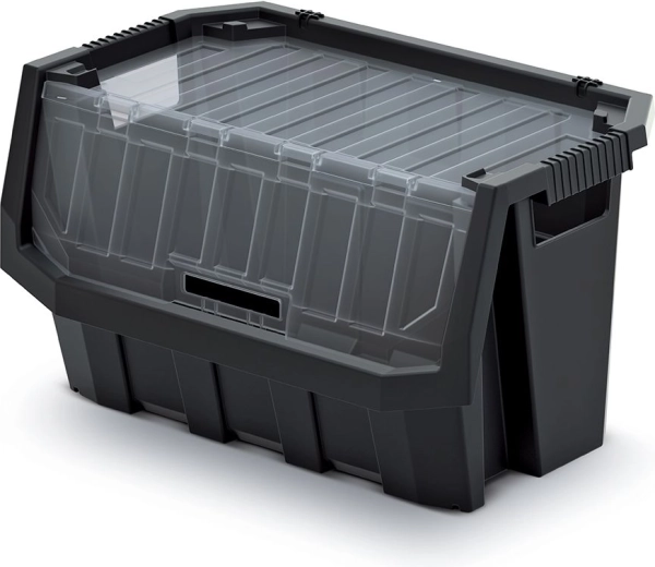 Cutie de depozitare din plastic Truck Max Plus 60 l, neagră