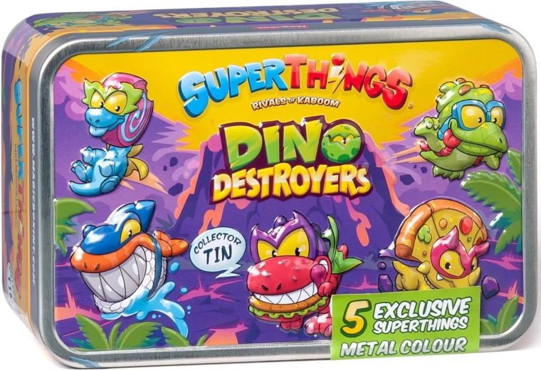 SuperThings Dino Destroyers set exclusiv cutie metalică argintie