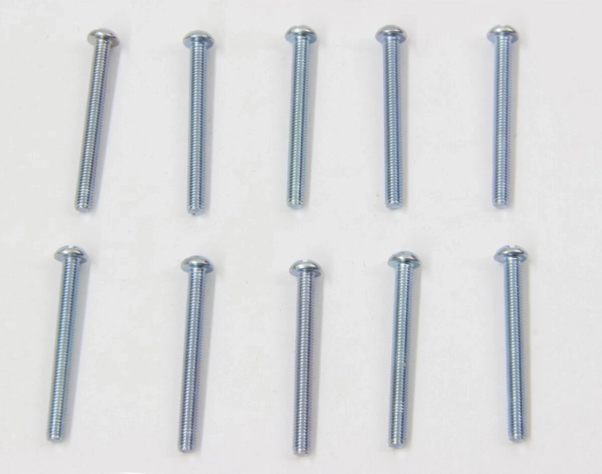 Șuruburi cu cap cilindric M3 × 30 mm, oțel galvanizat - 10 bucăți
