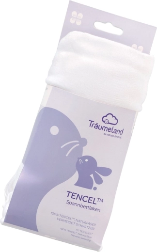 Träumeland cearșaf cu elastic Tencel 40 × 90 cm alb