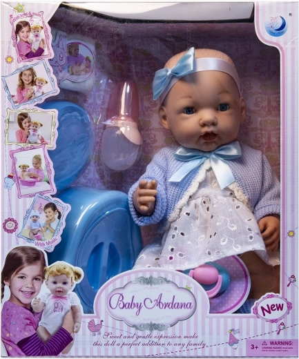 Păpușă bebeluș cu accesorii – bea și face pipi la oliță - 1 bucată