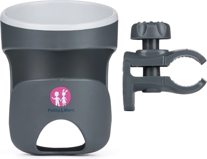 PETITE & MARS suport băuturi Handy Grey pentru cărucior