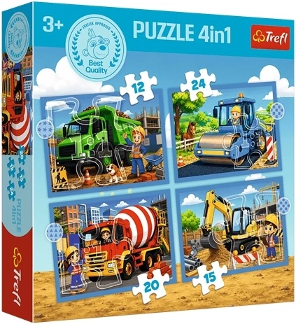 Puzzle pentru copii 4 în 1 Atmosferă de vacanță