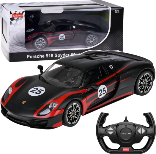 Mașină RC PORSCHE 918 Spyder Performance 1:14 neagră Rastar
