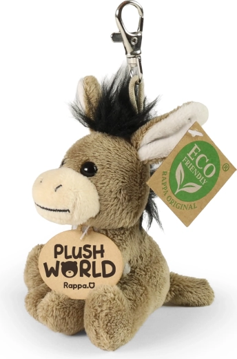 Breloc din pluș măgar 9 cm Eco-Friendly Plush World