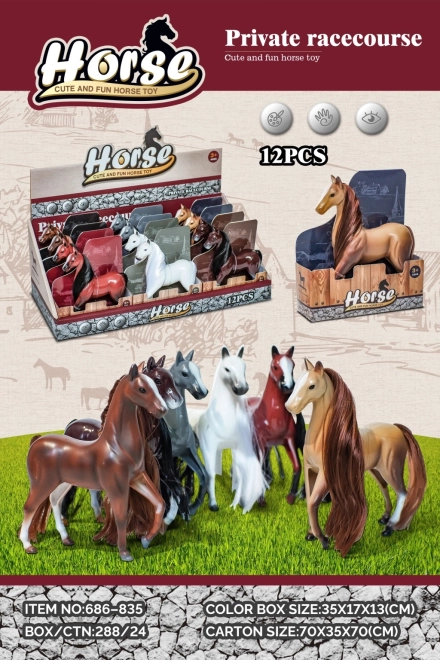 Poni – figurină din plastic în 6 culori