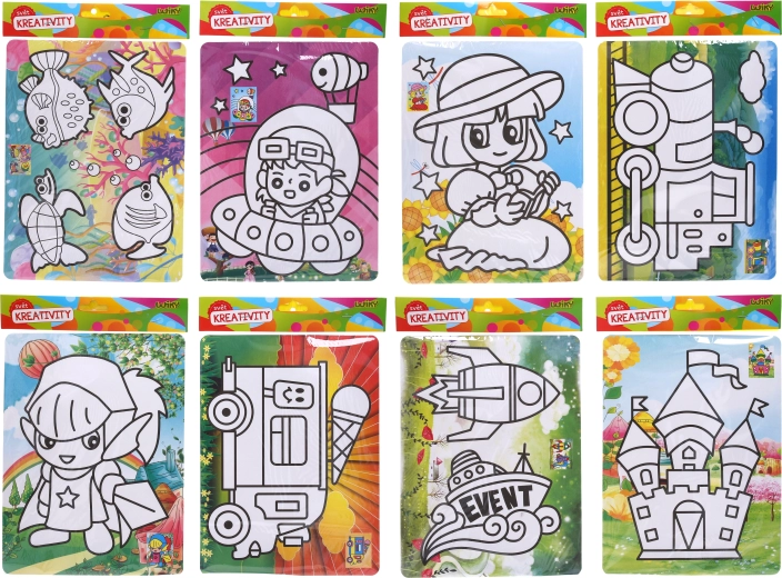 Set creativ de colorat cu nisip, 20,5 × 30,5 cm - 1 bucată