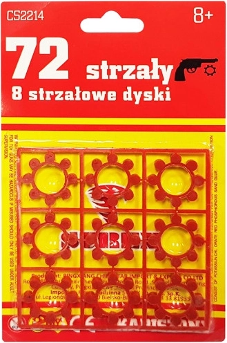 capsatoare pe discuri cu opt focuri pentru pistoale și revolvere de jucărie