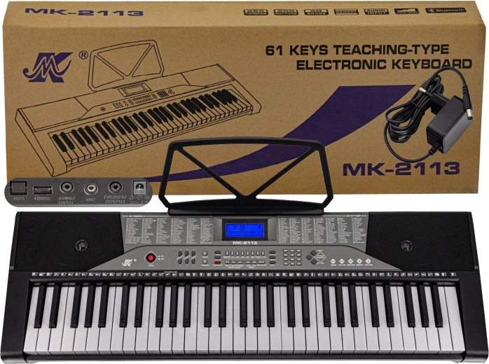 Claviatură MK-2113 cu 61 de clape și adaptor de alimentare