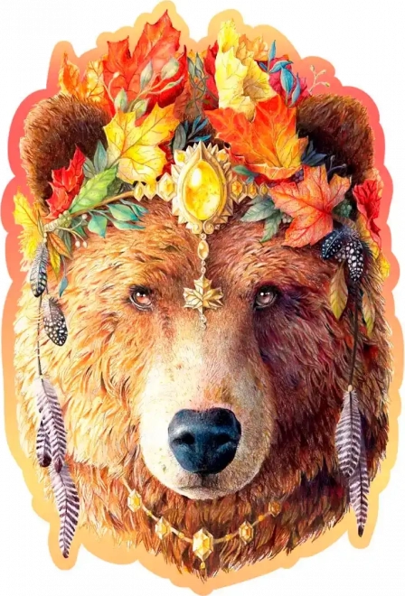 Puzzle din lemn Urs Stilat de la Wooden City