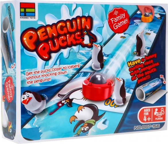 Joc arcade pentru copii „Curling cu pinguini”