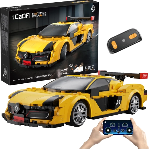 Set de construcție CaDA RC mașină de curse RENAULT SPORT RS.01 1:20, 294 piese, Dual Mode