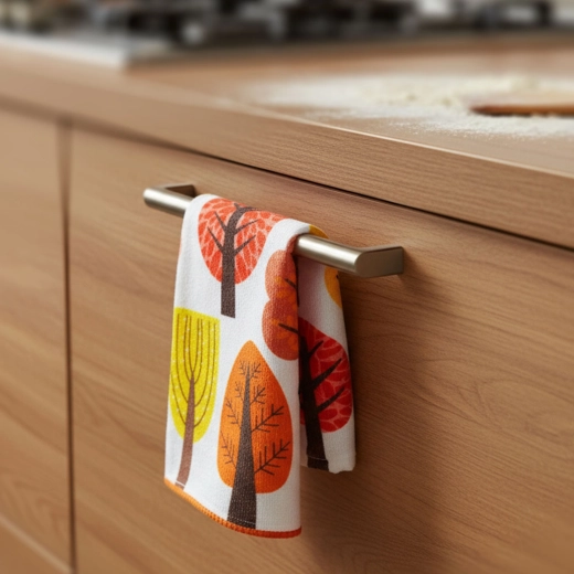 Prosop de bucătărie din microfibră cu motiv de toamnă 58 × 38 cm - 1 bucată