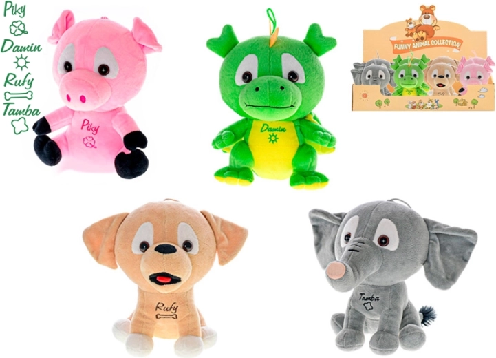 Set de animăluțe de pluș 15 cm – 8 buc