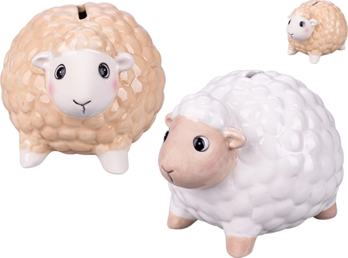 Pușculiță din porțelan în formă de oiță pentru copii