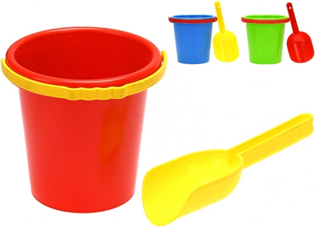 Set pentru nisip cu găleată de 14 cm și lopățică