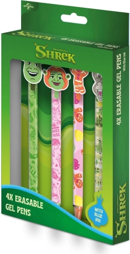 Shrek set de pixuri cu gel ștergibile, 4 buc.