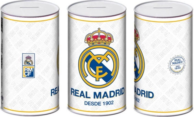 Pușculiță metalică Real Madrid 10 × 10 × 17,5 cm