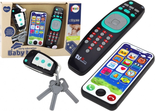 Set de jucării pentru copii Chei Pilot Telefon Lumini Sunete