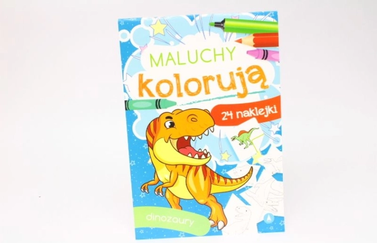Cei mici colorează dinozauri