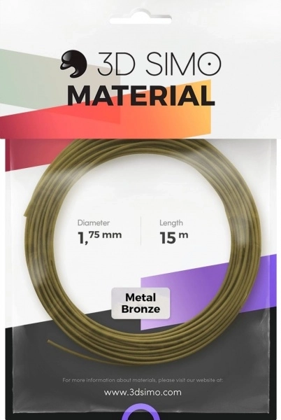 Filament pentru pixuri 3D și imprimare 3D cu efect metalic – auriu, 1,75 mm, 15 m
