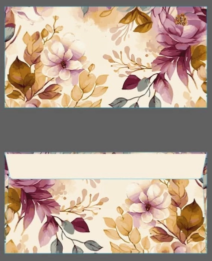 Plic colorat DL cu motiv floral