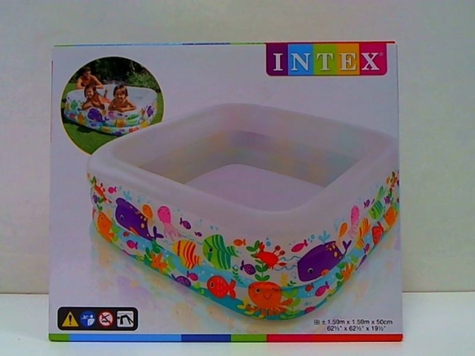 Bălăceală gonflabilă pentru copii Intex Aquarium, pătrată, 159 × 159 × 50 cm
