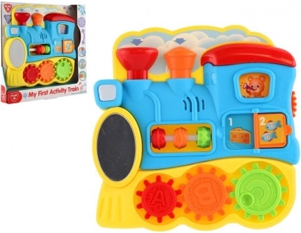Tren educațional cu activități pentru cei mici, cu lumină și sunete