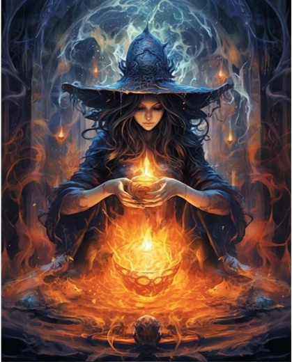 Pictură cu diamante Ritual 30 × 40 cm