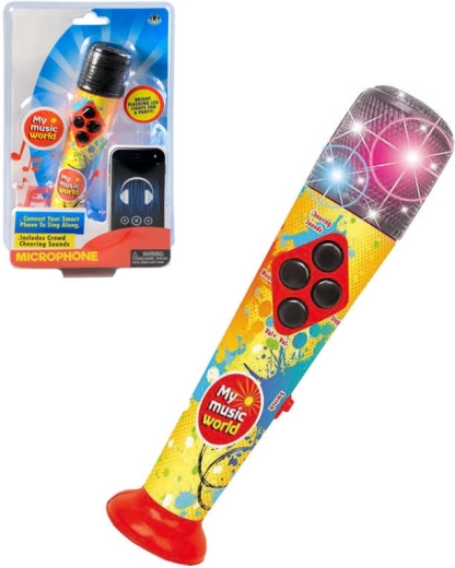 Microfon pentru copii cu melodii, lumină LED și sunet 20 cm - 1 bucată