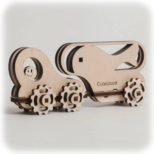 CuteWood puzzle 3D din lemn – Carul Peștelui
