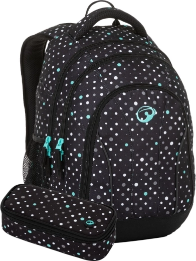 Set școlar pentru elevi Bagmaster Supernova 23, negru-turcoaz