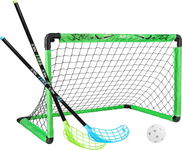 Set poartă de floorball cu 2 crosă și minge NILS BRH2521