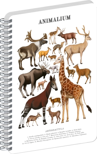 Bloc spiralat Notique Animalium – Ungulate cu copite pare, pagini albe A5
