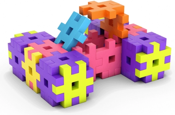 Meli Maxi travel box 110 buc – joc de construcție pentru cei mai mici