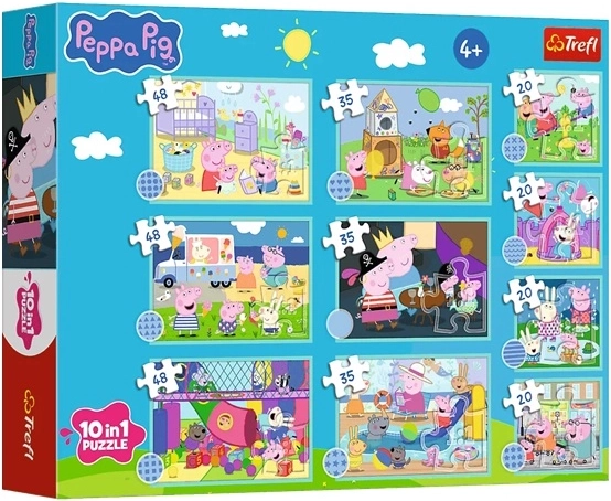 Puzzle 10 în 1 Lumea distractivă a lui Peppy