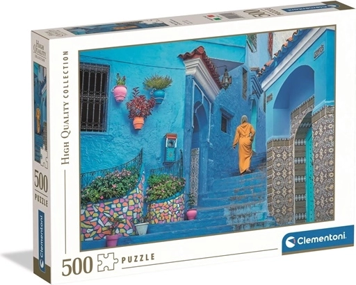 Puzzle Clementoni 500 de piese – cea mai frumoasă stradă din Chefchaouen
