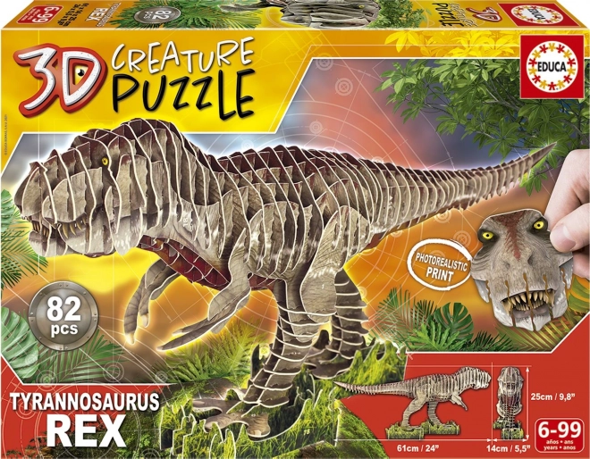 Puzzle 3D T‑Rex 82 piese EDUCA