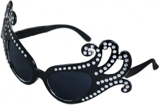 Ochelari de carnaval Lady G negri