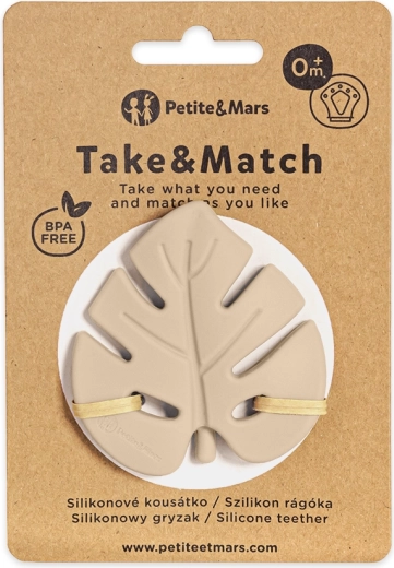 Petite&Mars inel de dentiție din silicon Take&Match desert sand 0m+