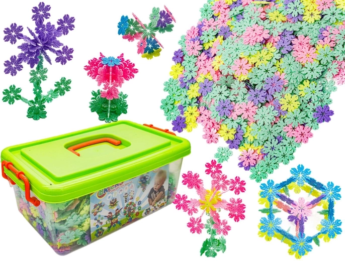 Set de construcție creativ – fulgi de zăpadă (aprox. 2500 de piese) în valiză – ambalaj deteriorat