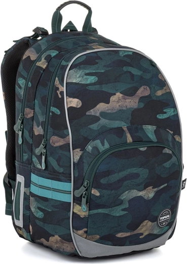 Rucsac școlar Topgal KIMI, camuflaj urban