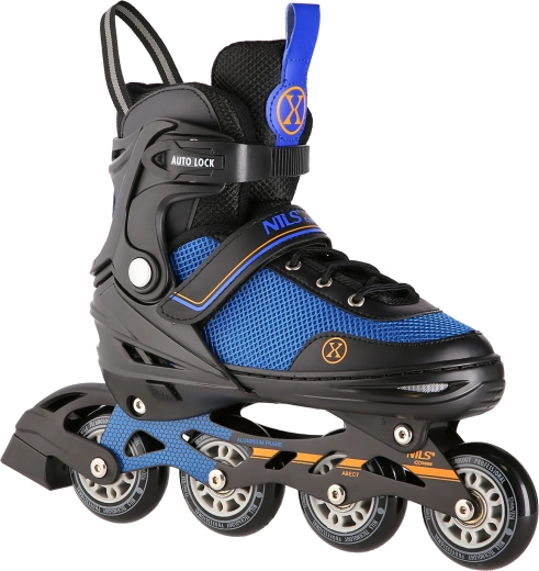 Patine cu rotile și patine pe gheață 2 în 1 NILS Extreme NH18188A, negru-portocaliu – M (34-38)