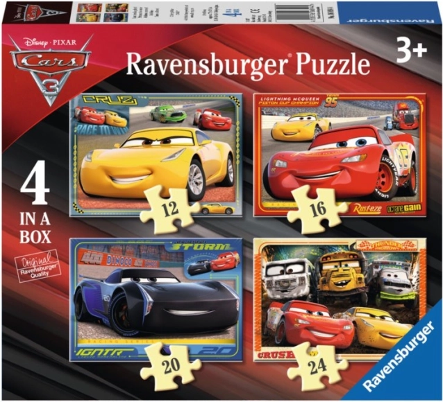 Ravensburger puzzle Cars 4în1 (12–24 piese)